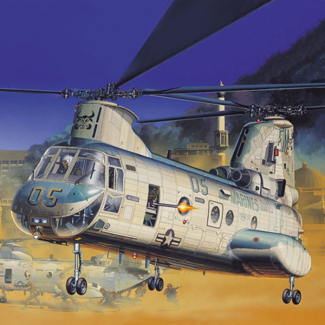 [1/48]12283 CH-46E 현용 미해병대 헬리콥터[불 프로그]